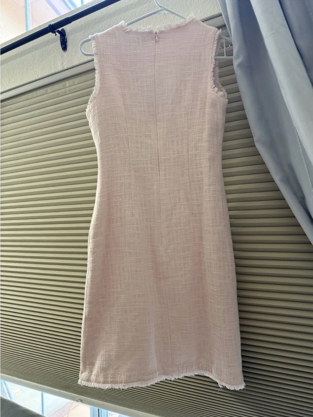 Karl Lagerfeld Sleeveless Pink Tweed Pocket Dress - Picture 6 of 6